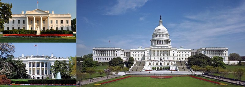 👈️白宫     国会👉️